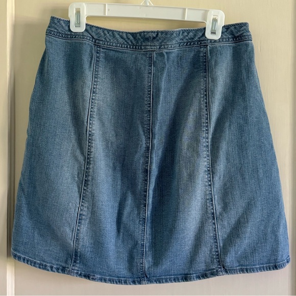 A New Day Denim Button Front Mini Skirt, Size 12 - Picture 2 of 3